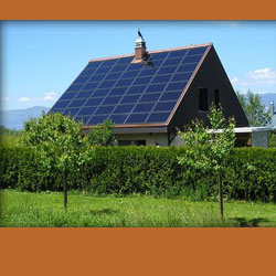Solar pannels on house